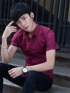 StyleCast x Revolte Cutaway Collar Short Sleeves Formal Shirt