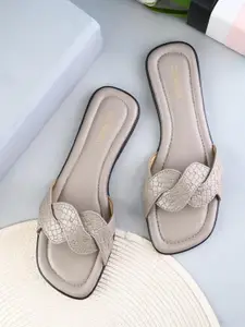 CORSICA Women Textured Open Toe Flats