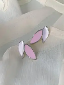 KRENOZ Silver Plated Leaf Shaped Studs