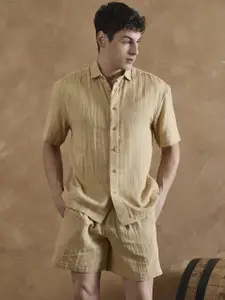 DENNISON Cotton Shirt With Shorts Co-Ords