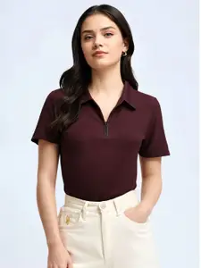 MACK JONNEY Polo Collar Short Slevees Cotton T-shirt