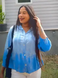 CORSICA Tie & Dyed Spread Collar Relaxed Casual Shirt