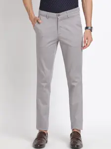 Turtle Men Solid Relaxed Tapered Fit Chinos Trousers