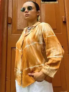 CORSICA Tie & Dyed Spread Collar Relaxed Casual Shirt