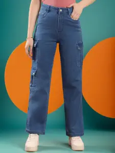 DressBerry Women Rodeo Straight Fit High-Rise Stretchable Jeans