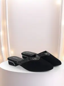 WALKWAY by Metro Women Western Embellished Block Heels Mules