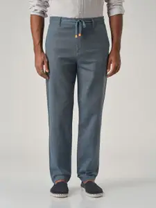 Banana Club Men Linen Look Cotton Trousers