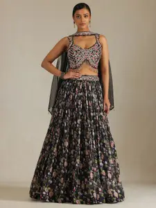 Soch Women Embellished Beads and Stones Lehenga & Blouse With Dupatta
