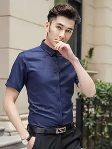 StyleCast x Revolte Cutaway Collar Short Sleeves Formal Shirt