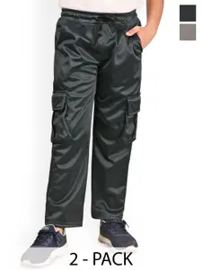 BAESD Boys Pack Of 3 Mid Rise Cargo Track Pants