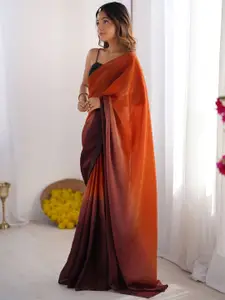 Saree mall Ombre Dyed Satin Ready to Wear Sarees
