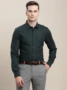 Turtle Spread Collar Long Sleeves Pure Cotton Classic Slim Fit Formal Shirt