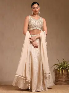 Soch Embroidered Mirror Work Ready to Wear Lehenga & Blouse With Dupatta