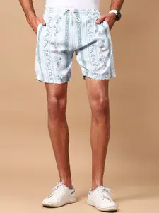 V-Mart Men Mid Rise Printed Regular Fit Regular Shorts