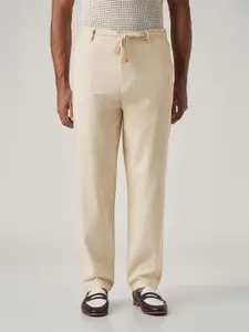 Banana Club Men Linen Look Cotton Trousers