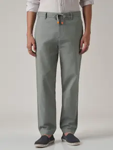 Banana Club Men Linen Look Cotton Trousers