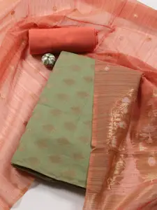 Meena Bazaar Women Ethnic Motifs Woven Design Unstitched Dress Material