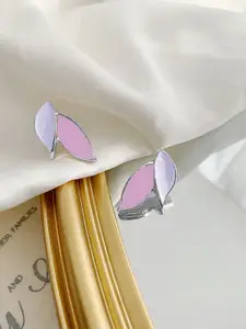 KRENOZ  Silver Plated Leaf Shaped Studs