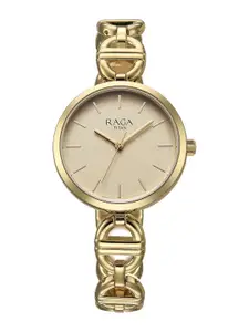 Titan Raga Women Dial & Bracelet Style Straps Analogue Watch 95353YM01 Rose Gold