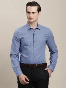 Turtle Men Classic Slim Fit Checked Opaque Pure Cotton Formal Shirt