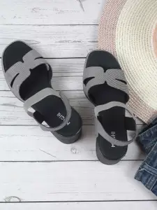 Mochi Woven Design Open Toe Block Heels