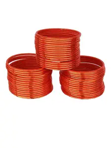 T4 JEWELS Set Of 48 Metal Glossy Finish Bangles