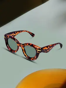 DressBerry Women Brown Oval Sunglasses with Grey UV Protected Lens - DBSG-87017-06