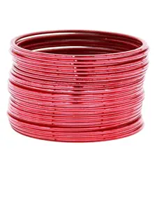 T4 JEWELS Set Of 24 Glossy Finished Metal Bangles