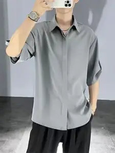 StyleCast x Revolte Cutaway Collar Three-Quarter Sleeves Formal Shirt