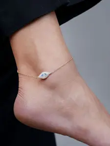 EZURR Rose Gold-Plated Zircon Anklet