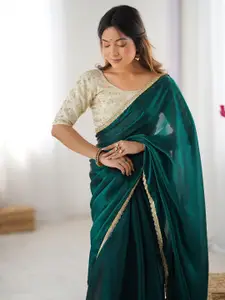 Anouk Sequinned Embellished Satin Saree