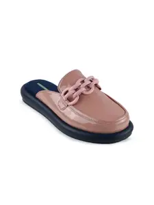 Catwalk Western Embellished Round Toe Mules Flats