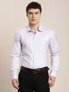 Turtle Spread Collar Classic Slim Fit Dobby Cotton Formal Shirt