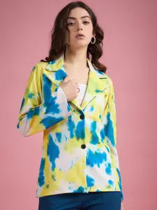 DressBerry Classic Regular Fit Ombre Printed Single-Breasted Notched Lapel Casual Blazer