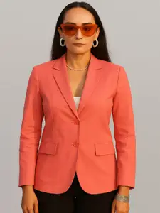 INDOPHILIA Single-Breasted Cotton Casual Blazer