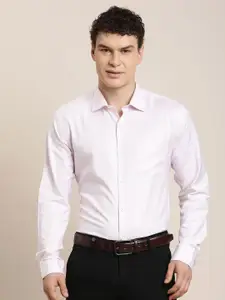 Turtle Spread Collar Classic Slim Fit Dobby Cotton Formal Shirt