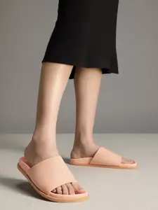 Kenneth Cole Leather Women Open Toe Flats