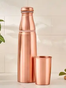Home Centre Copper-Toned Single Copper Solid Water Bottle 950 ML