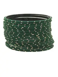 T4 JEWELS Set Of 24 Velvet Metal Bangles