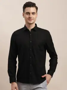 Turtle Spread Collar Relaxed Slim Fit Cotton Casual Shirt