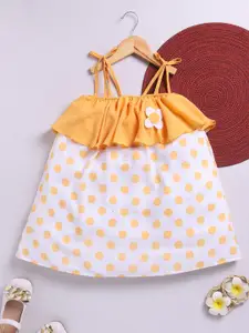 Toonyport Girlst Polka Dot Print Fit & Flare Dress