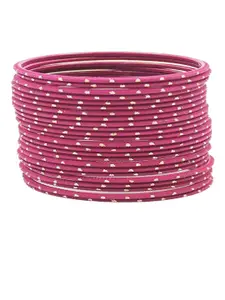 T4 JEWELS Set Of 24 Velvet Metal Bangles