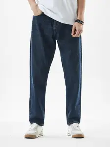 Snitch Men Baggy Fit Mid-Rise Light Fade Pure Cotton Jeans