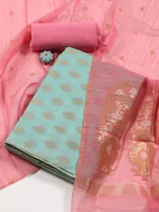 Meena Bazaar Art Silk Unstitched Dress Material