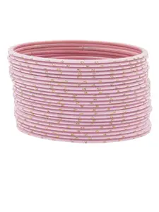 T4 JEWELS Set Of 24 Velvet Metal Bangles