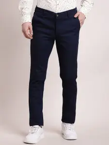 Turtle Men Relaxed Slim Fit Chinos Flat Front Trousers