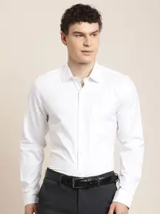Turtle Classic Slim Fit Pure Cotton Roll-Up Sleeves Formal Shirt