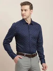 Turtle Classic Micro Ditsy Printed Pure Cotton Formal Shirt