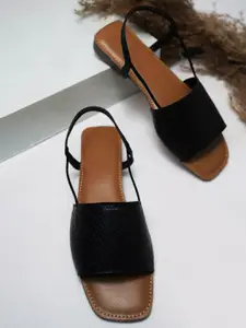 TRYME Textured Flatform Sandals