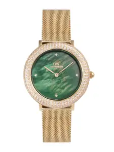 Daniel Wellington Crystal Bezel Stainless Steel Bracelet Style Straps Analogue Watch